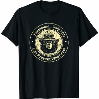 [S-5XL] เสื้อยืด พิมพ์ลาย Smokey Bear สไตล์คลาสสิก ป้องกันไฟไหม้ สําหรับผู้ชาย