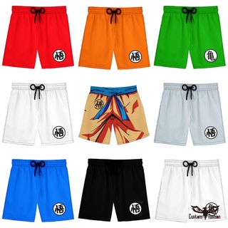 【CustomFashion】กางเกงขาสั้นลําลอง พิมพ์ลายอนิเมะ Dragon Ball 3D สไตล์สตรีท สําหรับผู้ชาย