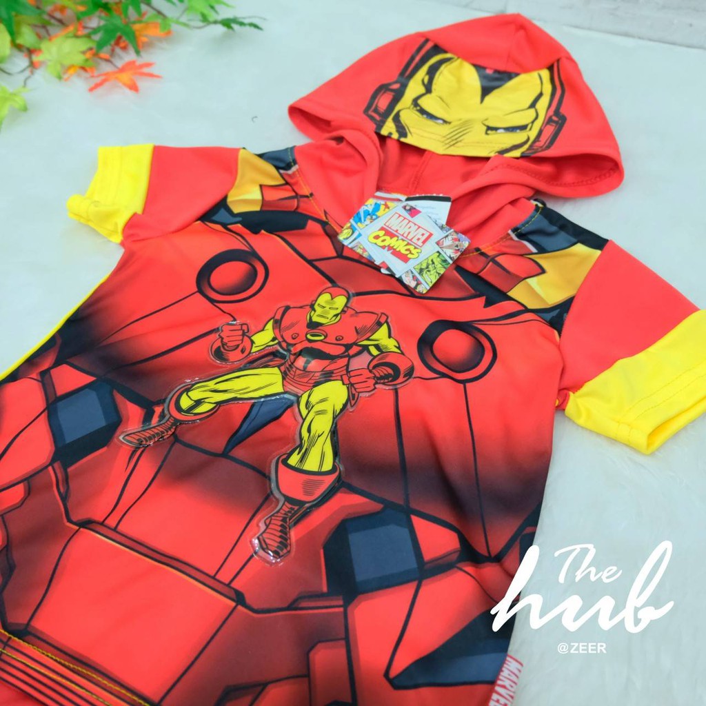 ส่งฟรีems-ชุดเด็ก-set-เสื้อ-กางเกง-iron-man