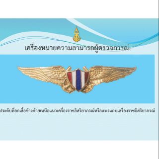 เครื่องหมายความสามารผู้ตรวจการณ์