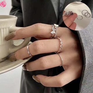 ภาพหน้าปกสินค้า【Xijing】แหวนนิ้วมือไทเทเนียมสไตล์พังก์ฮิปฮอป 4 ชิ้น / ชุด ที่เกี่ยวข้อง