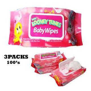 ♗❖❈ทิชชู่เปียก 100 แผ่น/ห่อ Baby Wipes ทิชชู่เปียกเด็ก กระดาษทิชชูเปียก ทำความสะอาด สูตรอ่อนโยน ปราศจากแอลกอฮอลล์ รุ่นใ�