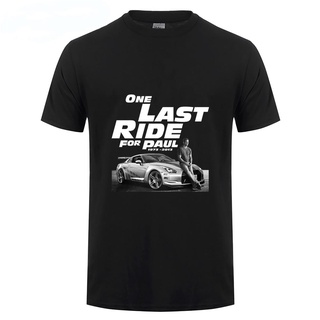 เสื้อยืดผ้าฝ้ายพิมพ์ลายขายดี Yuanl5 [พร้อมส่ง] เสื้อยืดผ้าฝ้าย 100% พิมพ์ลาย One Last Ride Paul Walker RIP พลัสไซซ์ พลัส