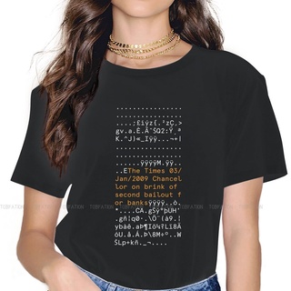 เสื้อยืดโอเวอร์ไซส์Bitcoin เสื้อยืดลําลอง แขนสั้น โอเวอร์ไซซ์ ลาย Crypto Cryptocurrency Blusas สไตล์ฮาราจูกุ แฟชั่นวินเท