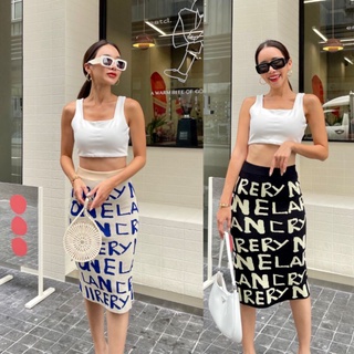 ภาพขนาดย่อของสินค้าFONTS SKIRT กระโปรงไหมพรม พิมพ์ลายฟร้อนทั้งตัว