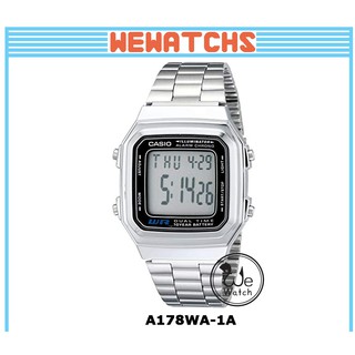 ภาพขนาดย่อของภาพหน้าปกสินค้าCASIO รุ่น A178WA-1A A178WGA-1A นาฬิกาข้อมือ และใบประกัน 1ปี A178WA A178WGA A178 จากร้าน wewatchs บน Shopee
