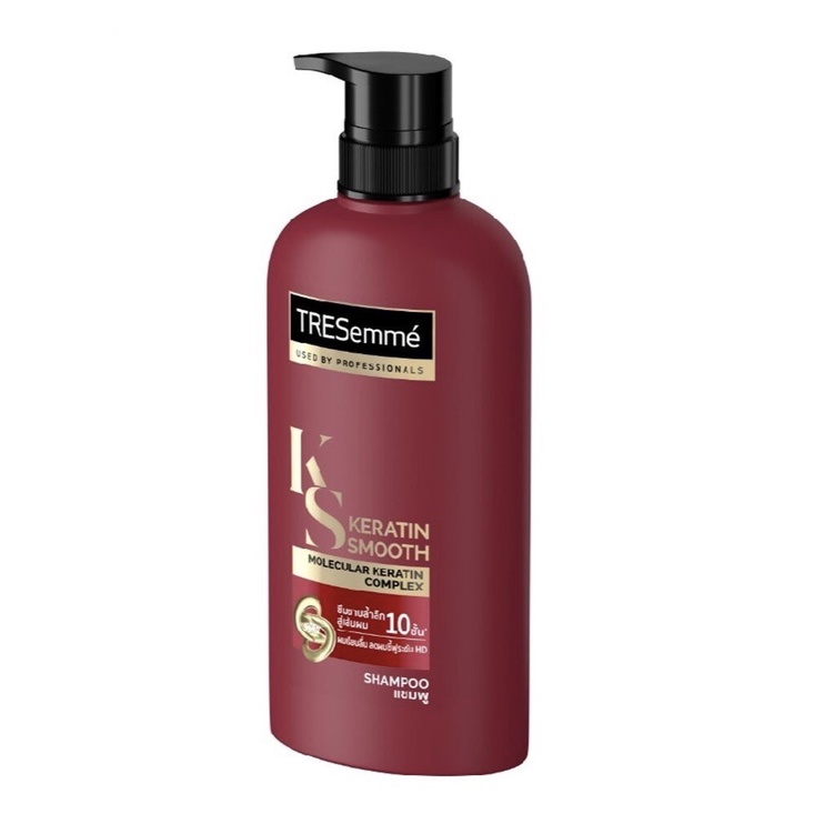 เทรซาเม่-แชมพู-เคราติน-สมูท-สีแดง-ผมเรียบลื่น-ลดผมชี้ฟู-450-มล-tresemme-shampoo-keratin-smooth-red-450-ml