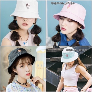 Bucket_สีพาสเทล หมวกบักเก็ต หมวกแฟชั่น สไตล์เกาหลี ราคาถูก พร้อมส่ง