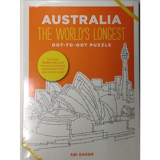 หนังสือ ภาพวาด เชื่อมจุด 3000จุด ภาษาอังกฤษ AUSTRALIA THE WORLDS LONGEST DOT-TO-DOT PUZZLE