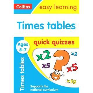 DKTODAY หนังสือ COLLINS EASY LEARNING KS1:TIMES TABLES QUICK QUIZZES AGES 5-7