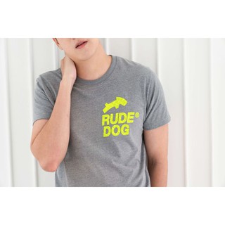 Rudedog เสื้อยืด รุ่น 2 lines สีเทา(ราคาต่อตัว)