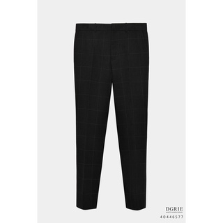 DGRIE Classic Black Windowpane Pants-กางเกงสีดำลายตาราง