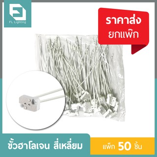 ขั้วฮาโลเจน สี่เหลี่ยม / ขั้วรับหลอดMR16 ใช้กับหลอด G4 / GU4 /GU5.3 / GY6.35 MR16 Socket ( ราคาส่งยกแพ็ก 50 ชิ้น )