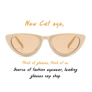 สินค้า New Cat eye แว่นตาแฟชั่นแว่นตากันแดดสไตล์มินิมอล ทรงแคทอาย [งานสวยตรงปกไม่จกตาแน่นอนค่ะ]