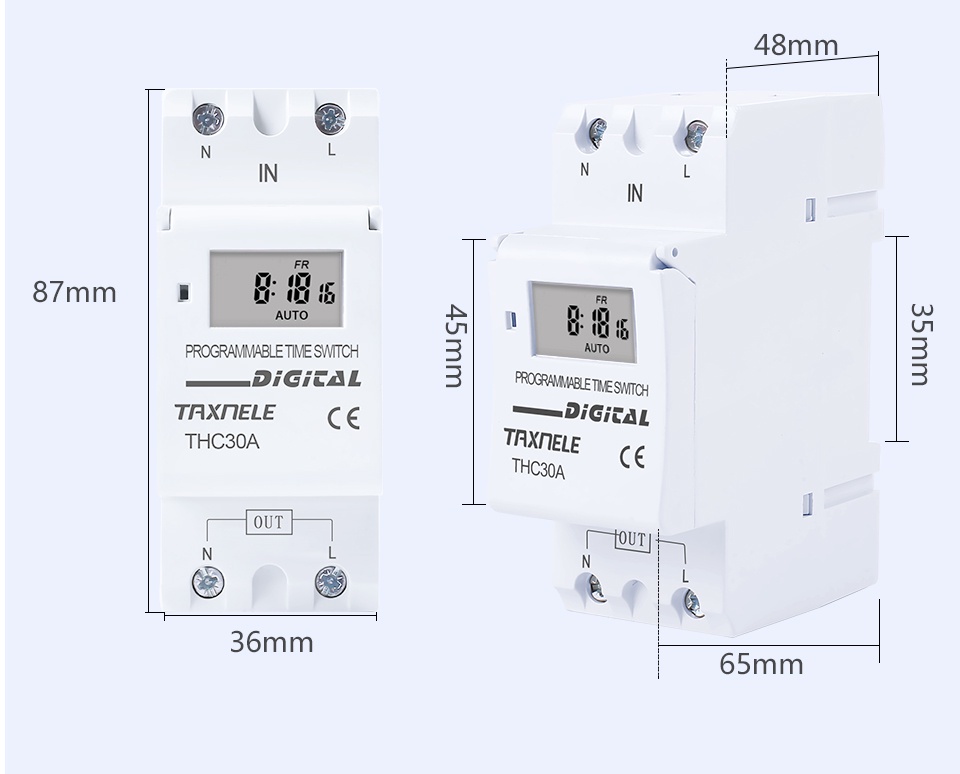 สวิตช์ตั้งเวลา ดิจิตอล Digital Timer Switch ตั้งเวลารายสัปดาห์ 7วัน 2 ...