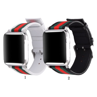 ภาพหน้าปกสินค้าสายนาฬิกาไนลอน พร้อมหนังแท้ 40 มม. 42 มม. 44 มม. สำหรับ Apple Watch Series 6 SE 1 2 3 4 5 38 ที่เกี่ยวข้อง