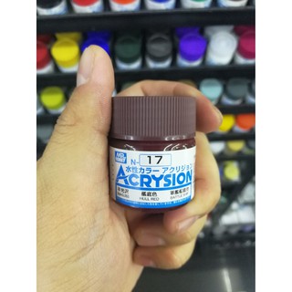 สีสูตรน้ำ Mr.Acrysion Color N17 HULL RED (Semi Gloss) 10ml
