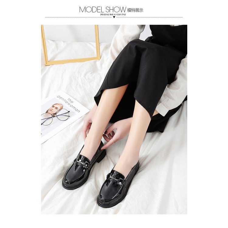 ภาพสินค้า️พร้อมส่ง  ญี่ปุ่นรองเท้าหนังขนาดเล็กผู้หญิงย้อนยุคสไตล์อังกฤษโลฟเฟอร์3cmใหม่jkชุดshoes จากร้าน moonjuh656 บน Shopee ภาพที่ 6