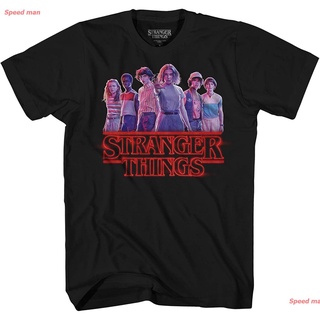 Speed man ผู้ชายและผู้หญิง Stranger Things Group Cast Eleven Logo Adult T-Shirt top