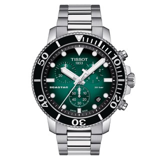 ภาพหน้าปกสินค้าTissot Seastar 1000 Quartz Chronograph ทิสโซต์ ซีสตาร์ 1000 สีเขียว เงินT1204171109101 นาฬิกาผู้ชาย ที่เกี่ยวข้อง