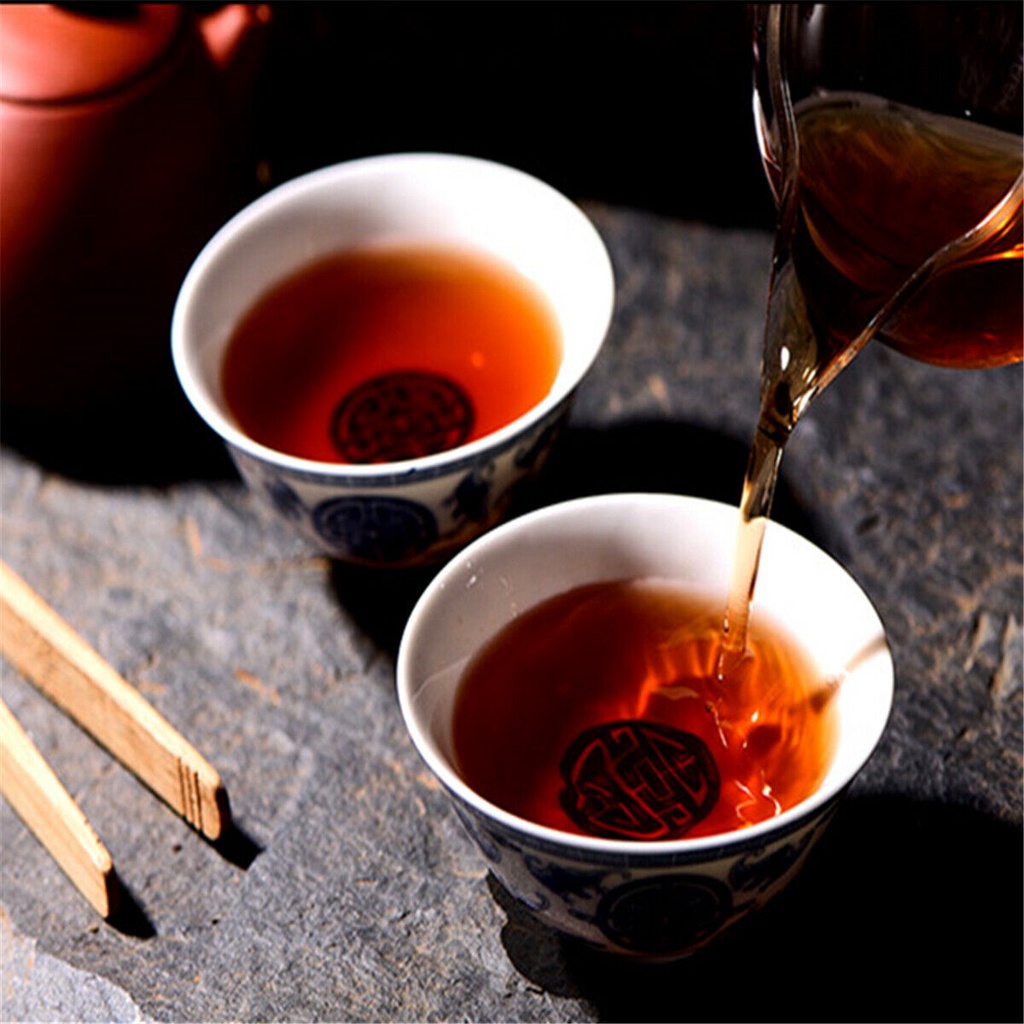 yunnan-dayi-ripe-puer-tea-first-class-ชาดํา-เค้กโบราณ-ชา-pu-erh-357-กรัม