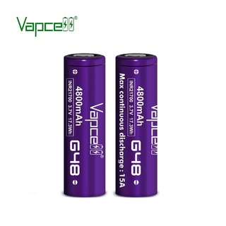 Vapcell G48 INR21700 4800mAh 3.7V 15A ของแท้เช็คโค๊ตได้