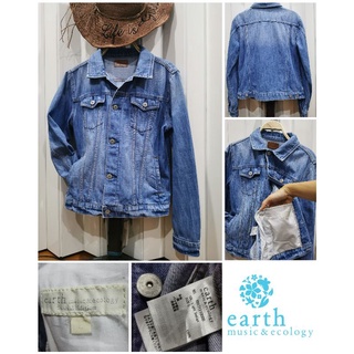 (ส่งฟรี)​ แจ็คเก็ตยีนส์​ 🇯🇵earth music &amp;​ ecology​💯 (size L)​