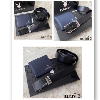 PLAYBOY LEATHER BELT &amp; WALLET VALUE PACK Limited Edition จาก Playboy ชุดเซทสุดคุ้ม