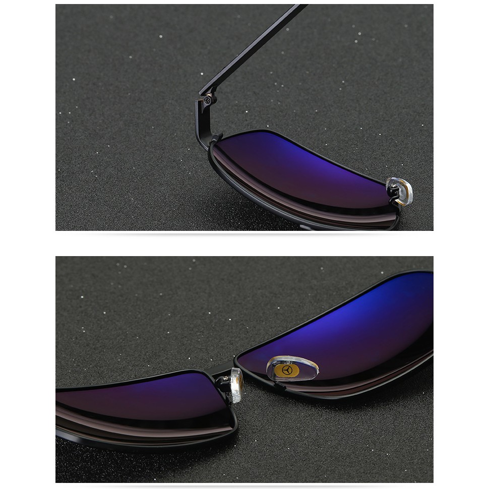 polarized-แว่นกันแดด-แฟชั่น-รุ่น-mercedes-benz-mb-722-c-1-สีดำตัดเงินเลนส์ดำ-แว่นตา-ทรงสปอร์ต-วัสดุ-stainless