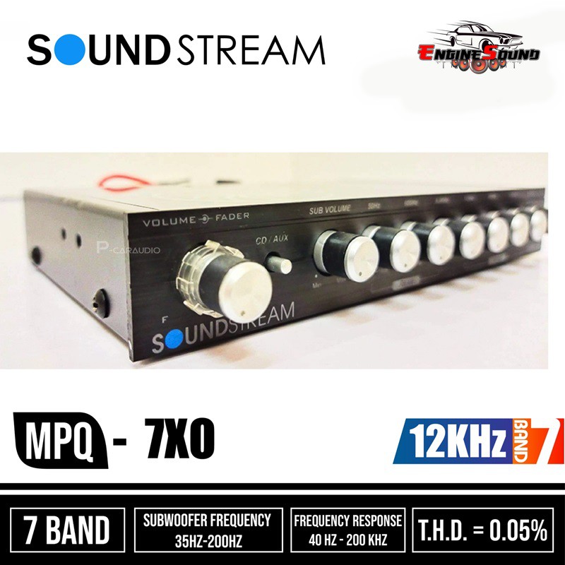 thumbnail image 2 of Soundstream MPQ-7XO 7-Band Parametric Equalizer With Subwoofer Level Control 2 of 4