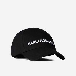 Karl Lagerfeld Essential หมวกเบสบอลปักลายสามารถปรับได้