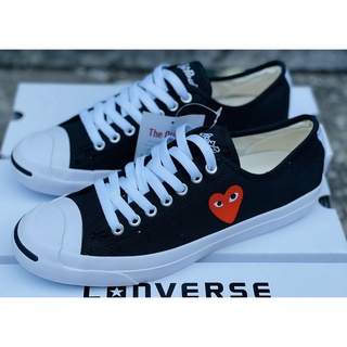 โปรนี้ 7วันเท่านั้น!! รองเท้าผ้าใบ Convers (แจ็คหัวใจ-สีดำ) Converse Jack Purcell x PLAY Comme des Garcons พร้อมส่ง