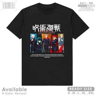 T-shirt  เสื้อยืด พิมพ์ลายอนิเมะ JUJUTSU KAISEN Satoru Gojo Yuji Itadori Nobara Kugisaki สไตล์ญี่ปุ่น x A1661S-5XL
