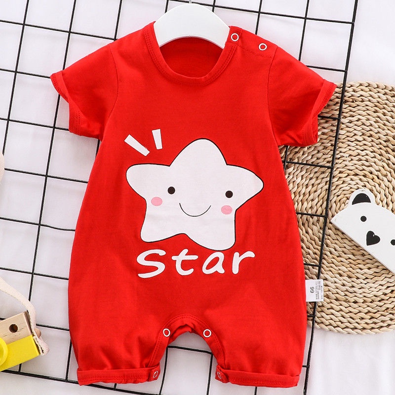 hot-sale-ชุดนอนเด็ก-ชุดนอน-sleepwearเสื้อแขนสั้นผ้าฝ้ายฤดูร้อนเด็ก-ชายและหญิงทารกส่วนบางเสื้อผ้าทารกแรกเกิดชุดปีนเขาชุ