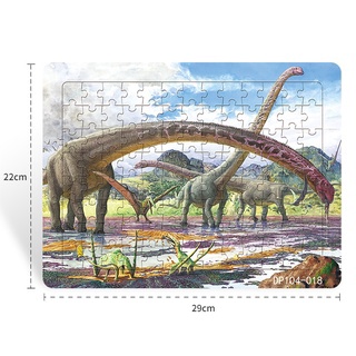 จิ๊กซอว์พื้น 104 ชิ้น มีให้เลือกหลายแบบ ของเล่นเพื่อการศึกษา สําหรับเด็ก Jurassic World Tyrannosaurus
