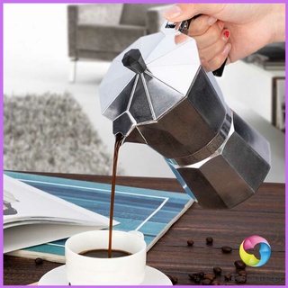 หม้อต้มกาแฟแบบแรงดัน หม้ออลูมิเนียมเอสเพรสโซ่ กาต้มกาแฟสด Aluminum espresso pot