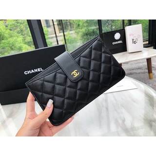 พรี CHANEL long wallet หนังแท้ กระเป๋าแฟชั่นกระเป๋าสตางค์ กระเป๋า​บัตรแบรนด์เนน