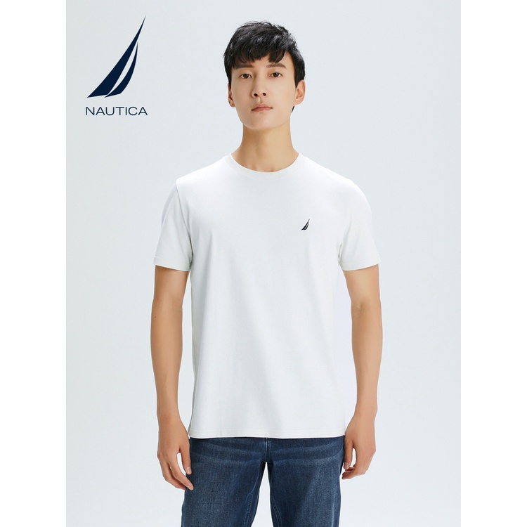 เสื้อยืดโอเวอร์ไซส์nautica-nordica-แฟชั่นผู้ชายผ้าฝ้ายหลวมแขนสั้นเสื้อยืดคอกลมs-3xl