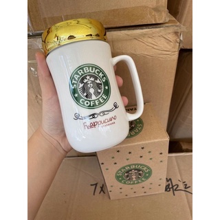 ถ้วย Starbucks ใหม่สร้างสรรค์ความจุขนาดใหญ่ เซรามิกนอร์ดิกกล่องของขวัญถ้วยที่มีฝาปิดคู่