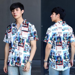 เสื้อเชิ้ตลาย-แขนสั้น ผ้าไหมอิตาลี