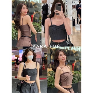 พร้อมส่งKara Top 490.-เสื้อสายเดี่ยวเนื้อผ้าคุณภาพดีมาก ดีไซน์สวยหรู แพทเทิร์นเป๊ะใส่เข้ารูป เข้าทรงพอดีหุ่น