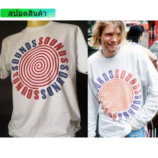 เสื้อวงนำเข้า Kurt Cobain Sounds Nirvana Grunge Retro Style Vintage T-Shirt