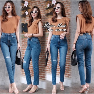 JH2112#S-XL#ยีนส์ยืดทรงบอย#บอยยืด#jeans house