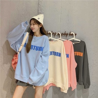 Fashion ✨พร้อมส่ง✨เสื้อเเขนยาว OVRTURN เเขนจั๊ม เนึ้อผ้าผ้าคอตตอน V260