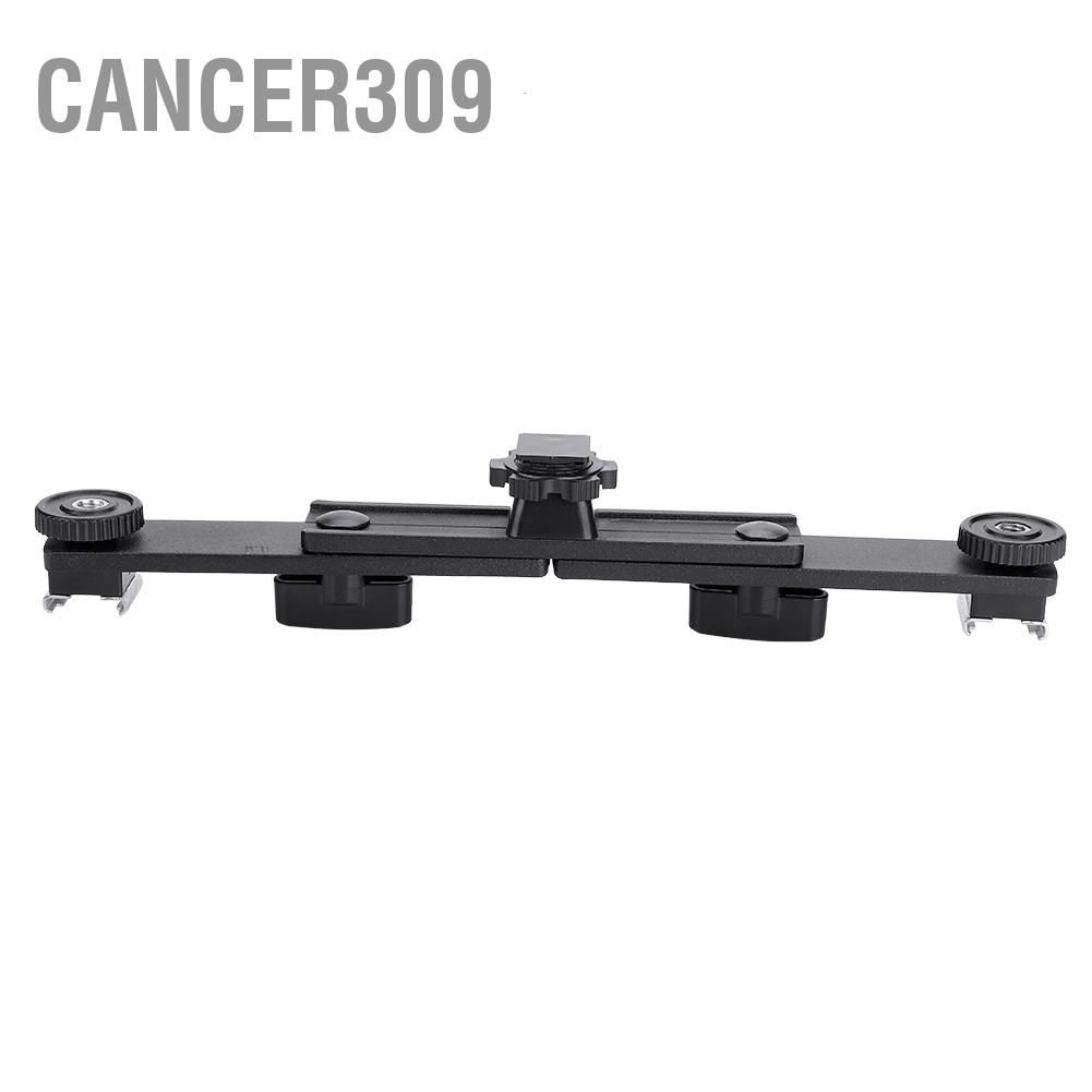 cancer309-aluminum-alloy-bracket-holder-stand-with-double-hotshoe-for-camera-flashlight-speedlite