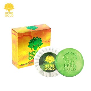 HERB GOLD Soap เฮิร์บ โกลด์ สบู่ล้างหน้าใบบัวบก ขนาด 50g.