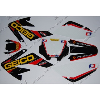 สติกเกอร์ ลายกราฟิก CRF 70 GEICO CRF70 DECO DECALS สําหรับติดตกแต่งรถมอเตอร์ไซค์วิบาก Kayo BSE