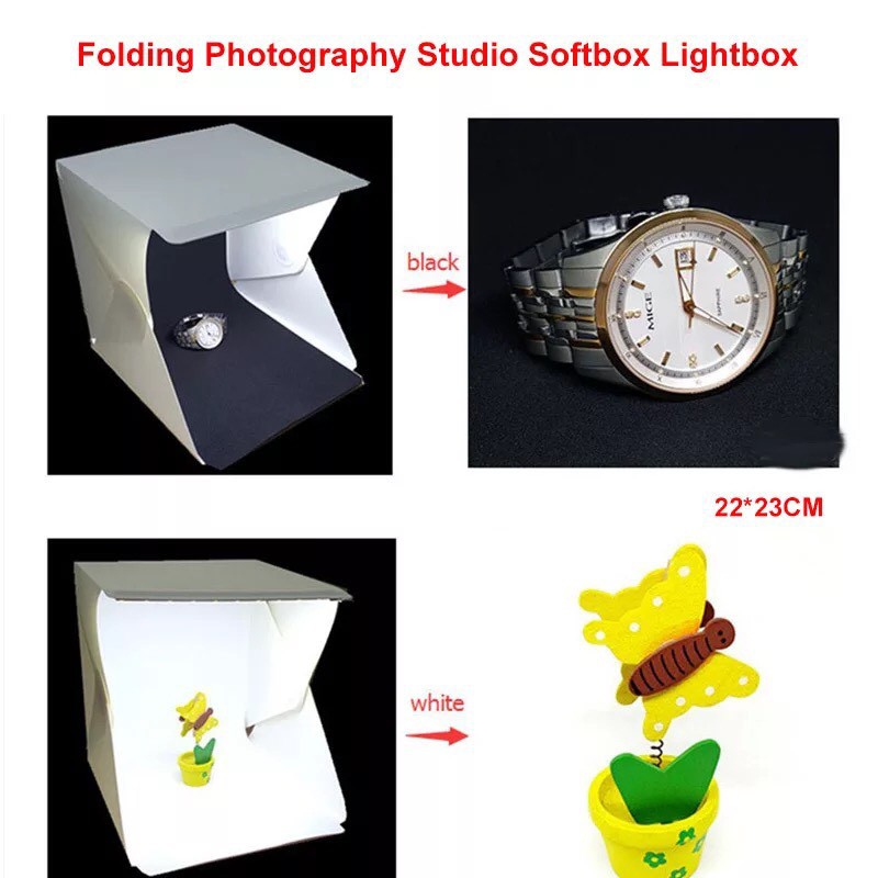 ภาพหน้าปกสินค้าNTP Studio box การถ่ายภาพLightRoomแบบพกพาห้องแสงพับภาพสตูดิโอถ่ายภาพฉากหลังมินิกล่องแสง22.6*23*24เซนติเมตร จากร้าน nattatpong บน Shopee