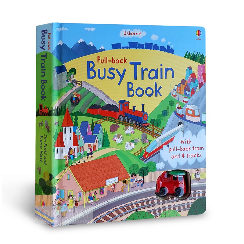 DKTODAY หนังสือ USBORNE PULLBACK BUSY TRAIN BOOK (AGE 3+) Shopee Thailand