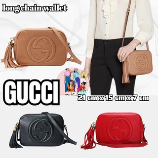 กุชชี่  GUCCI  กระเป๋าสุภาพสตรี/กระเป๋าสะพายข้าง/กระเป๋าสะพายไหล่/ยุโรปจัดซื้อ100%นำเข้า